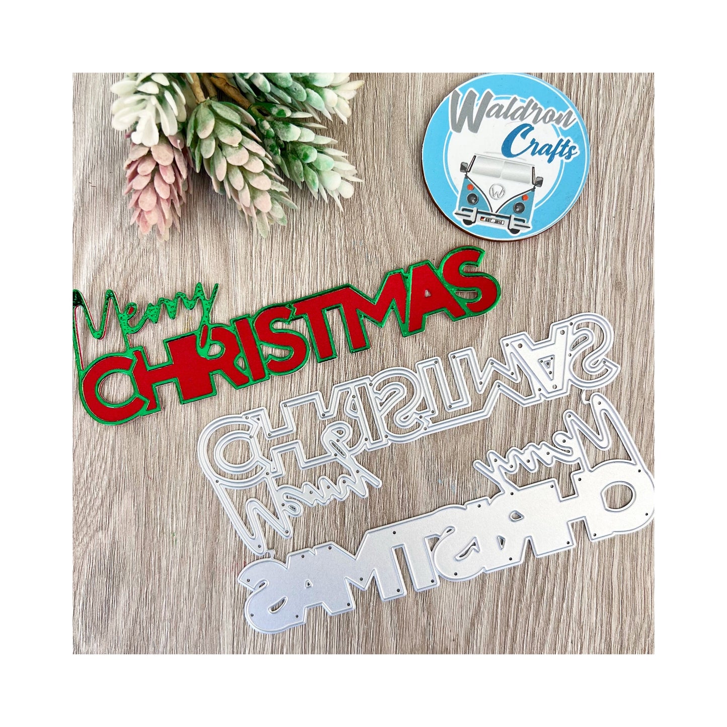 Troquel Merry Christmas + Fondo