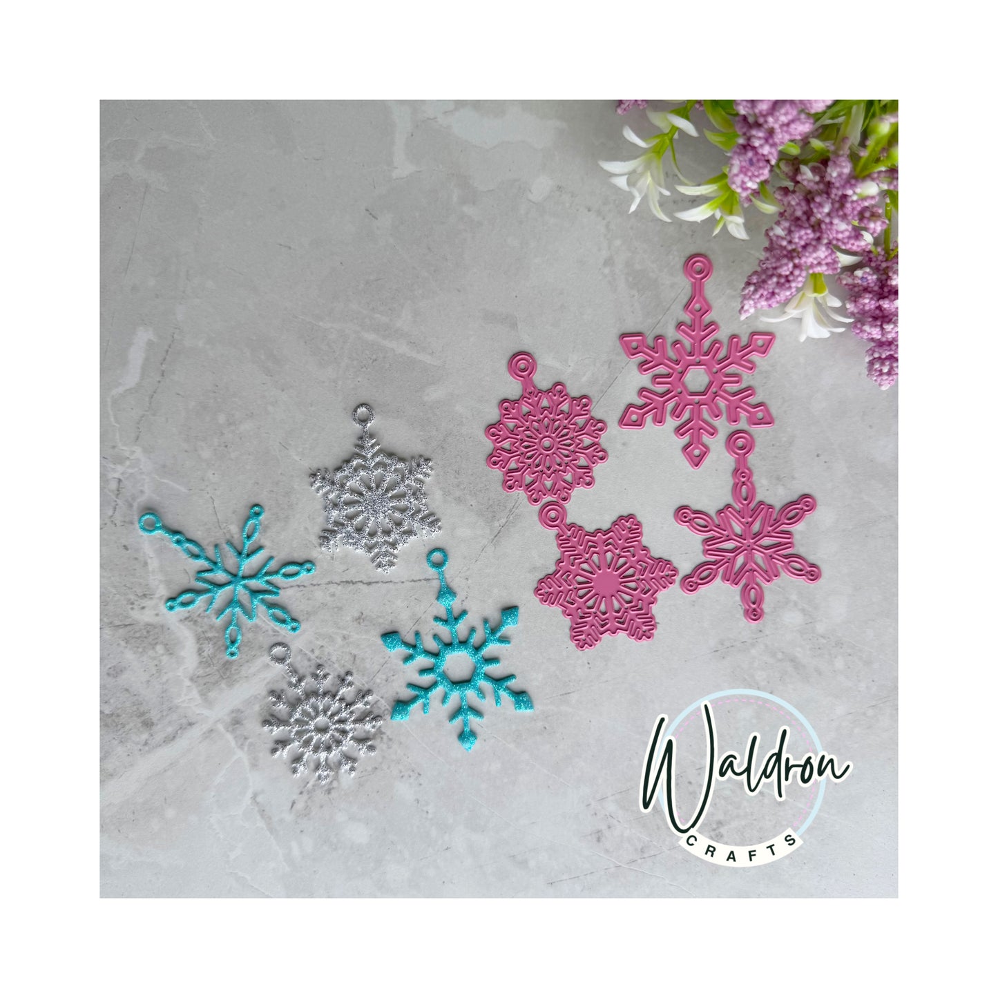 Troquel Copos de Nieve x 4