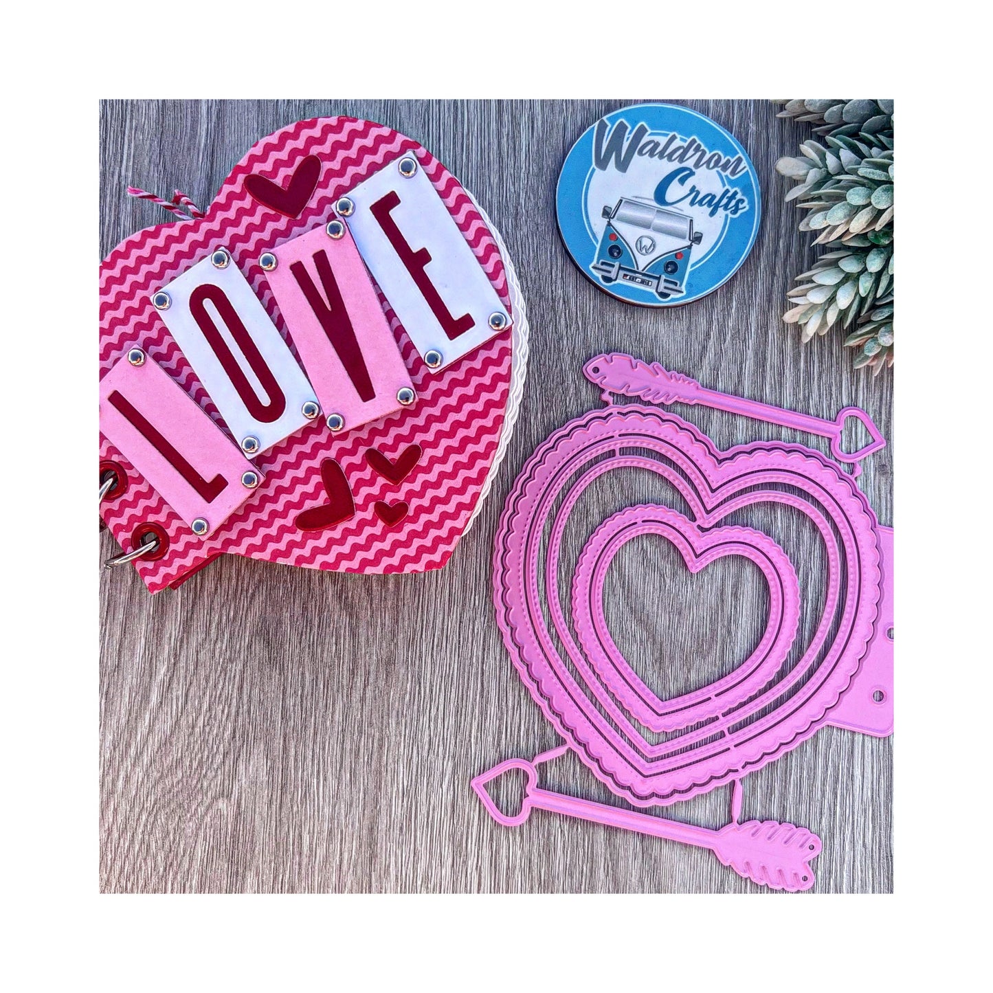 Heart Album Die Set x 8 Pcs