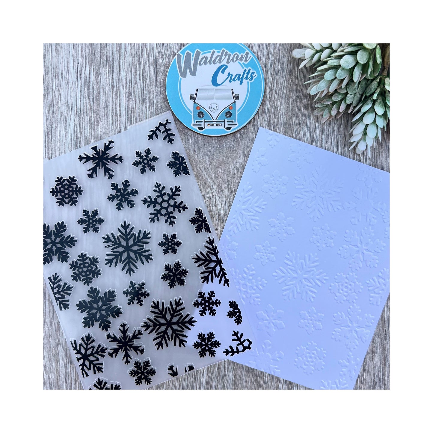 Embossing Folder Snowflakes Background