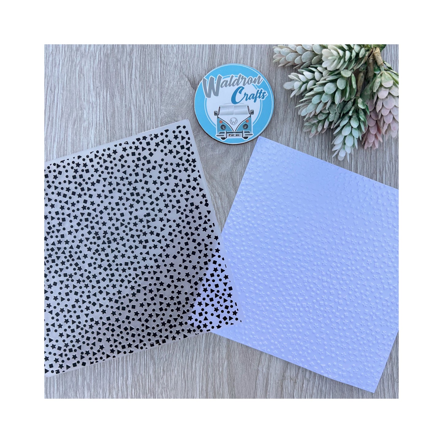 Embossing Folder Geometric Figures Background