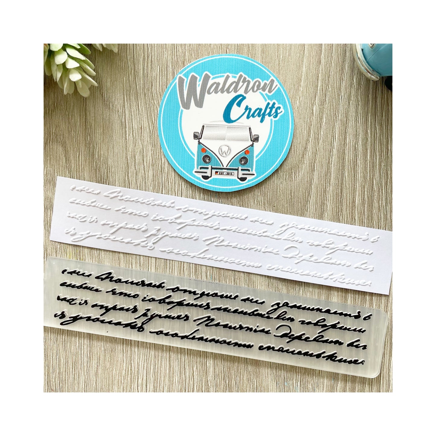Embossing folder Border Manuscript