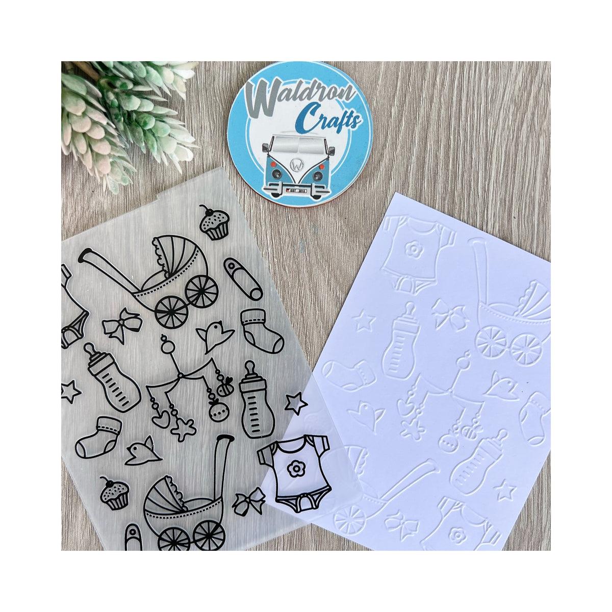 Baby Script Embossing Folder Baby ambossing folder – WaldronCrafts Store