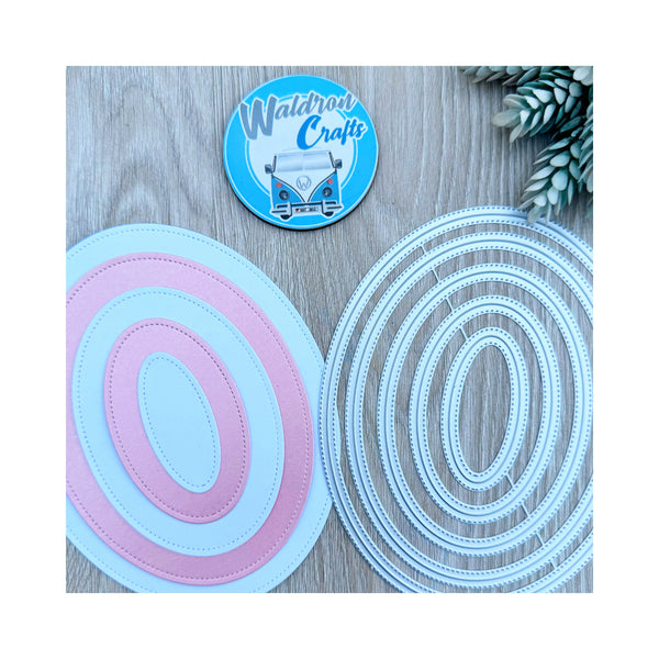 Double stitching oval die