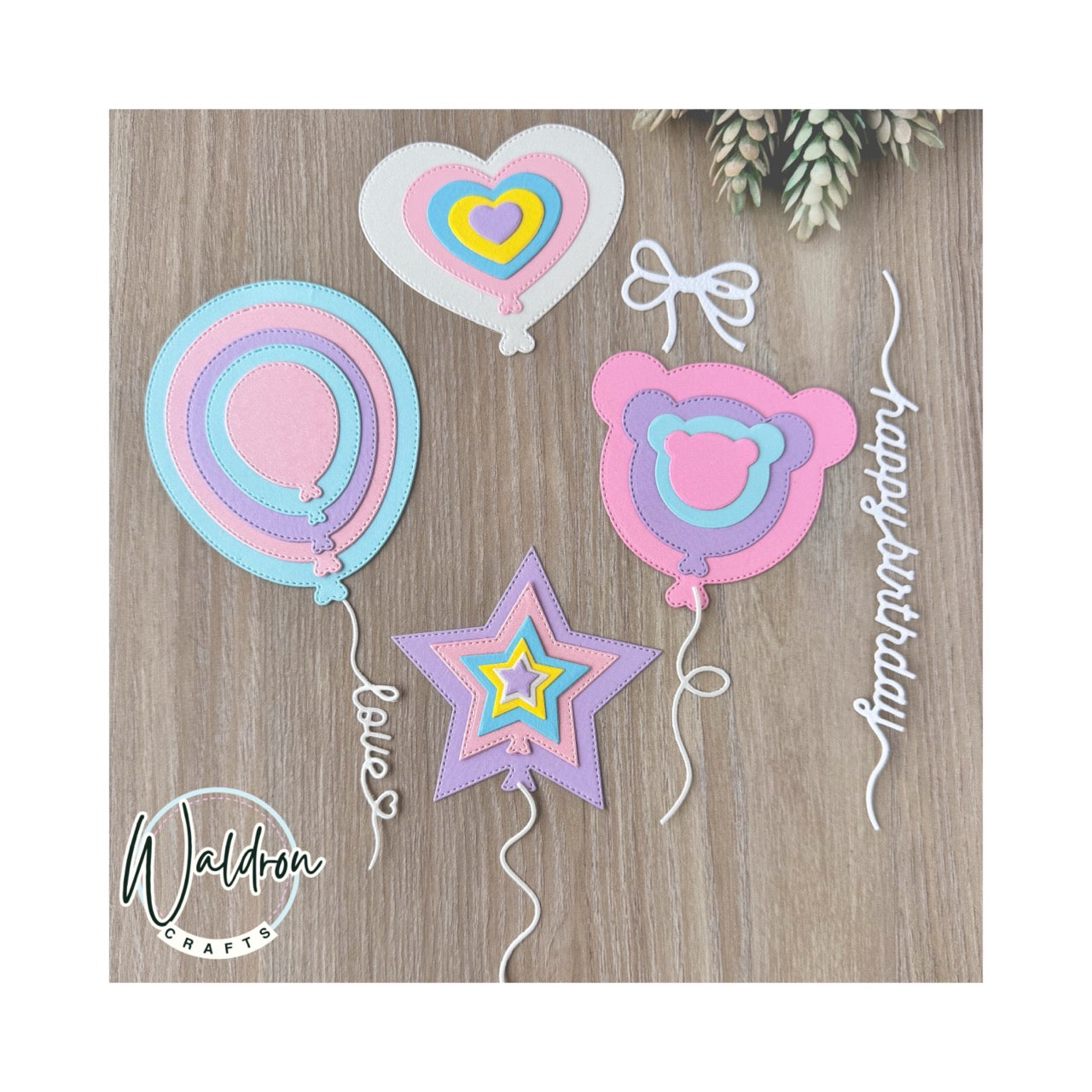 Troquel balloons 4 figures