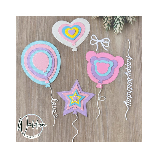 Troquel balloons 4 figures