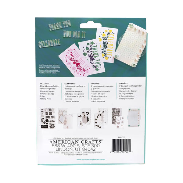 Kit 3 en 1: Estampado, Troquelado y Embossing– We R Memory Keepers