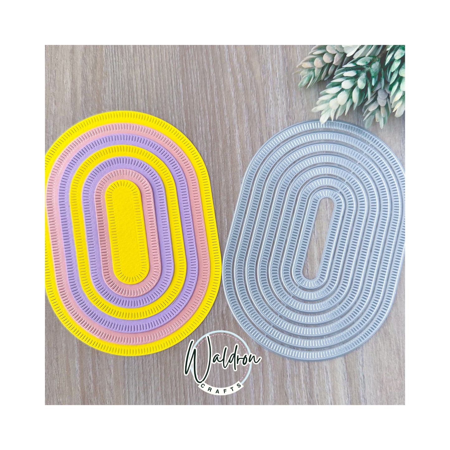 Troquel Ovalos Rayitas Set X 7