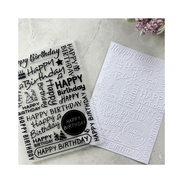 Carpeta de Embossing Happy Birthday