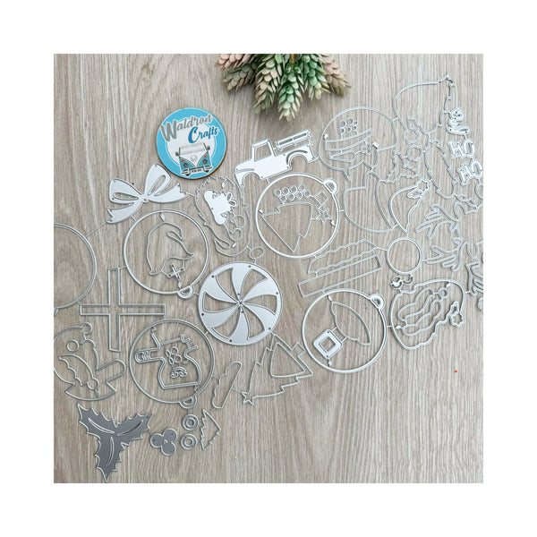 Troquel Bolas Navidad Set x 12