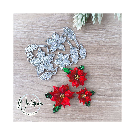 Troquel Poinsettia Set x 3