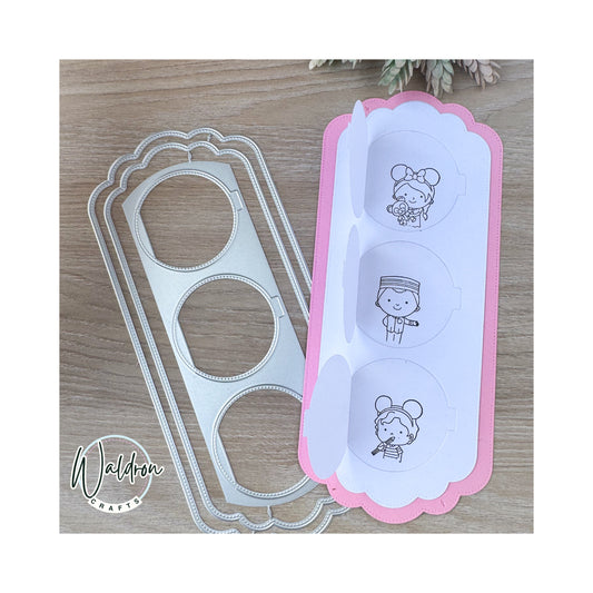 Troquel Tag Triple Ventana Set 3 PCs