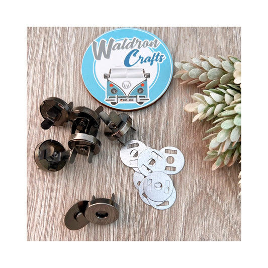 Broche Magnético  Gris Oscuro Set x 6