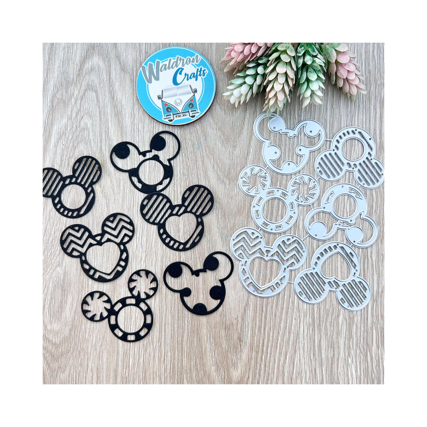Openwork Mickey Die Set x 6