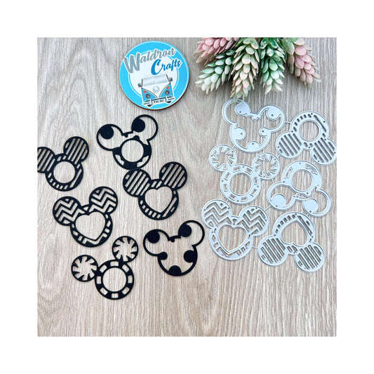 Openwork Mickey Die Set x 6
