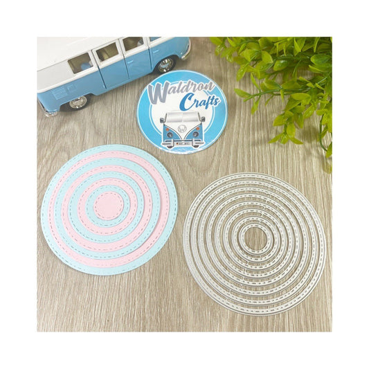 Círculos con pespunte..