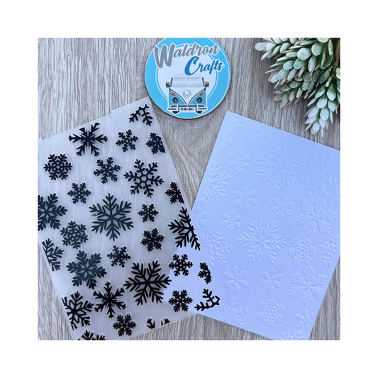 Embossing Folder Snowflakes Background