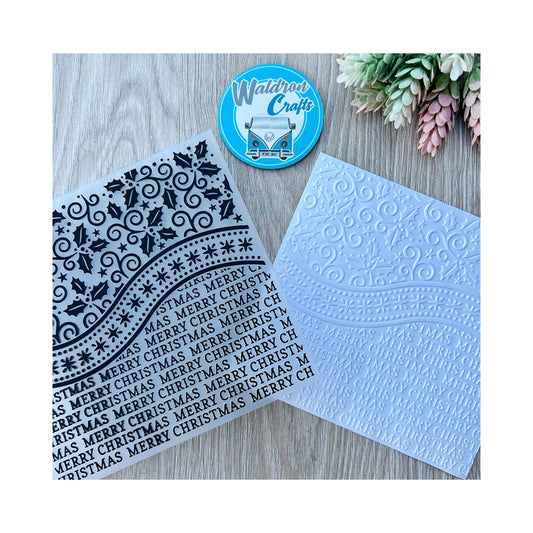 Merry Christmas Embossing Folder