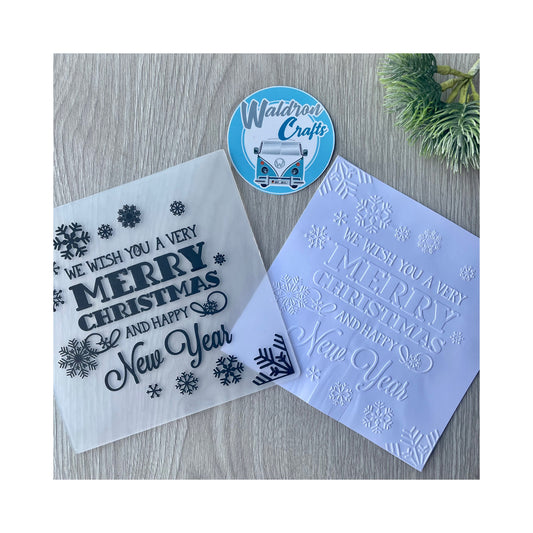Embossing Merry Christmas Folder