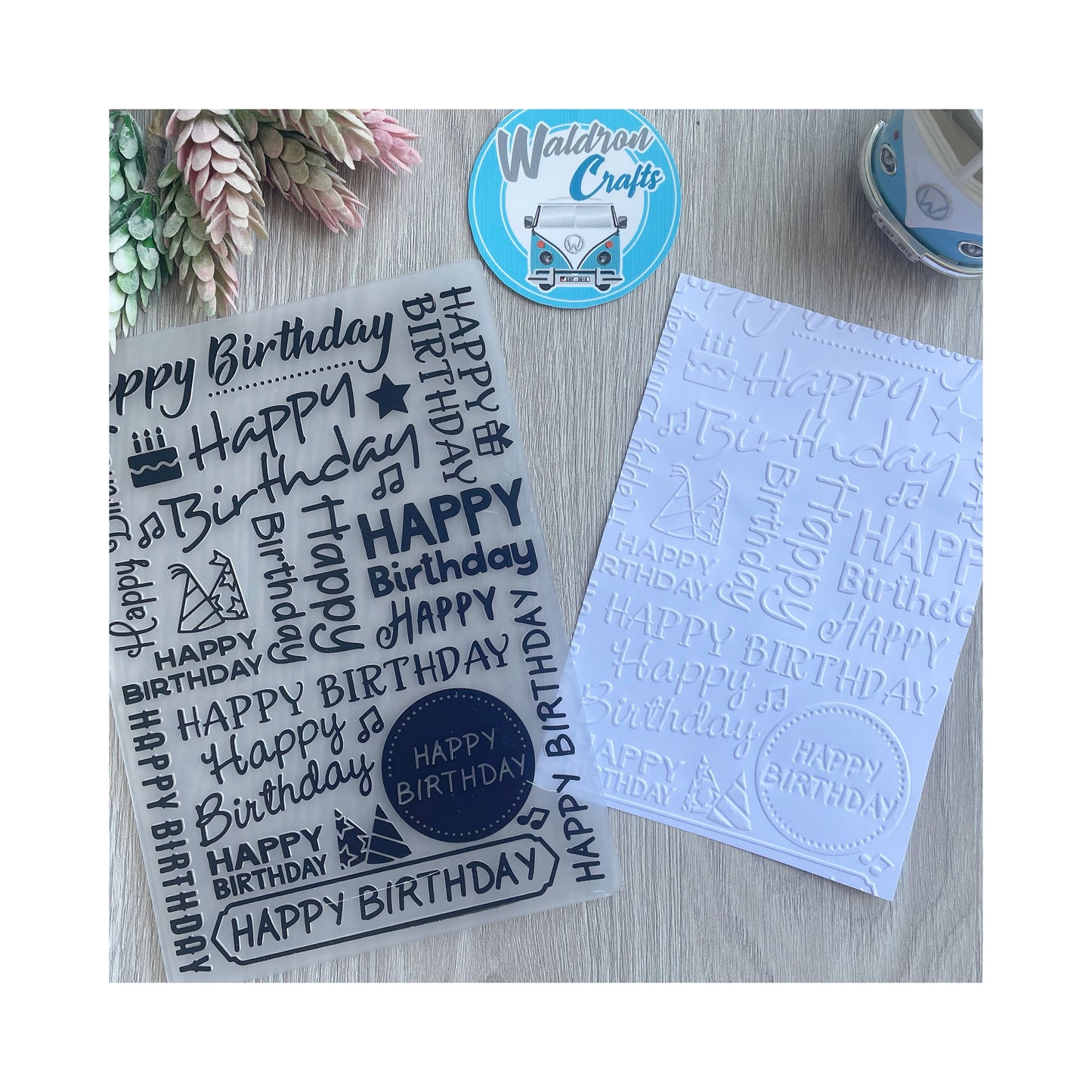 Happy Birthday embossing folder
