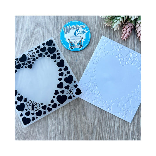 Hearts Window Embossing Folder