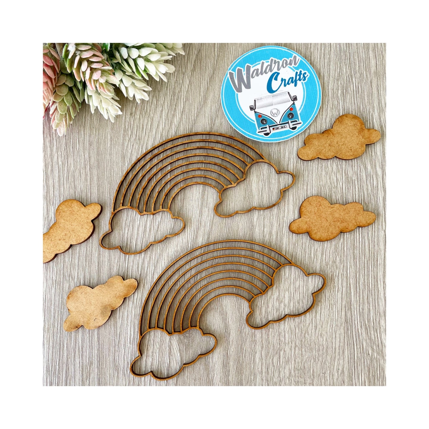 Arcoíris + Nubes Set x6